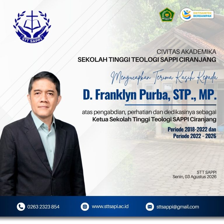 Mengakhiri Masa Jabatan, Bpk. D. Franklyn Purba, STP., MP. Tinggalkan Warisan Kepemimpinan bagi STT SAPPI Ciranjang
